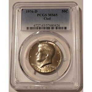 1976 D Clad Kennedy Bicentennial Half Dollar MS65 PCGS